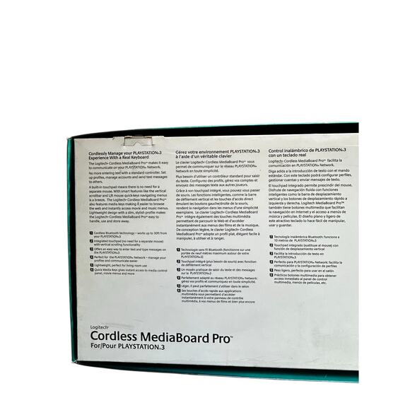 Logitech Cordless MediaBoard Pro Keyboard & Controller for PS 3 – Tested OG Box - Picture 10 of 10